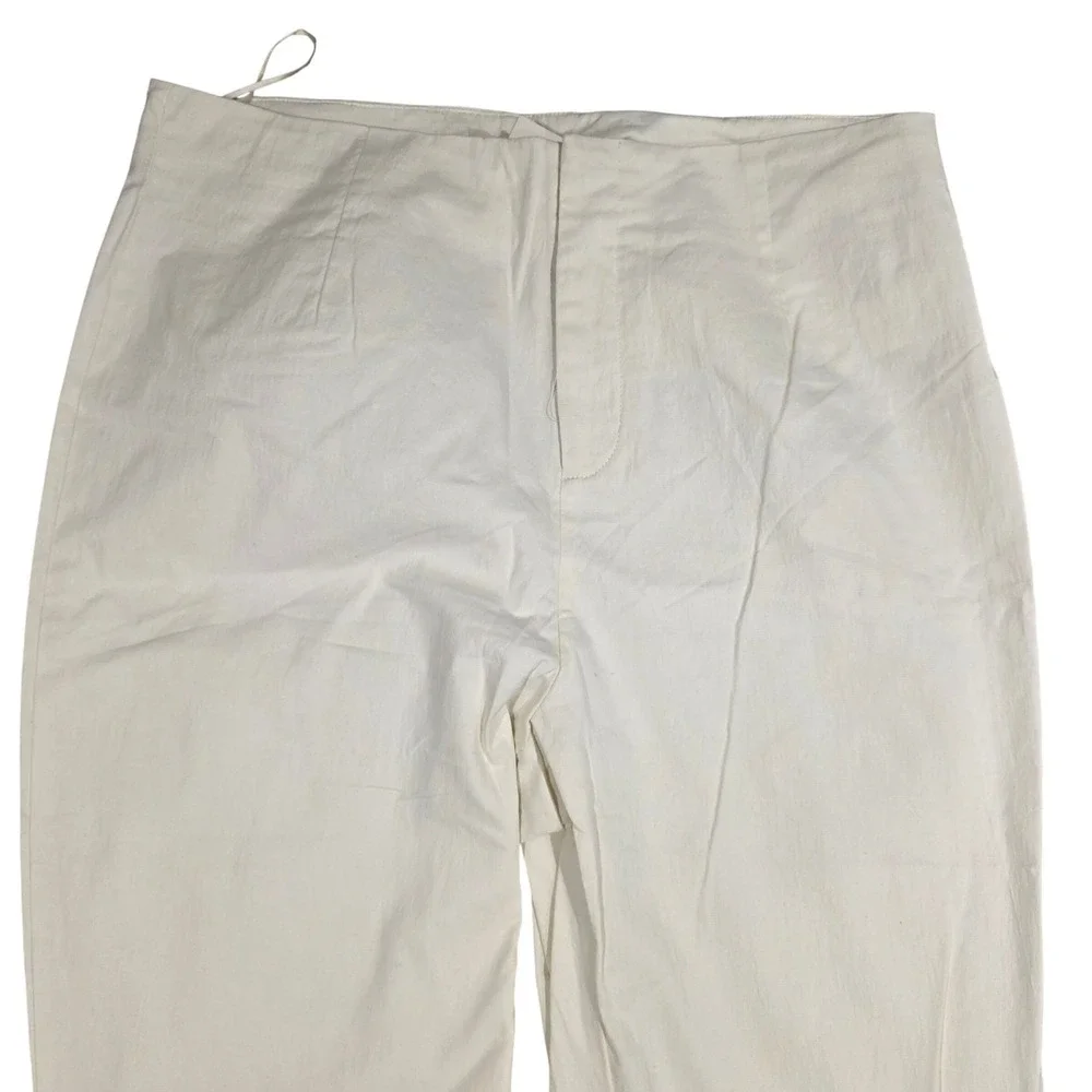 ATOIR Cotton Blend Wide Leg Split‎ Hem Trousers Off White Size 10 Womens